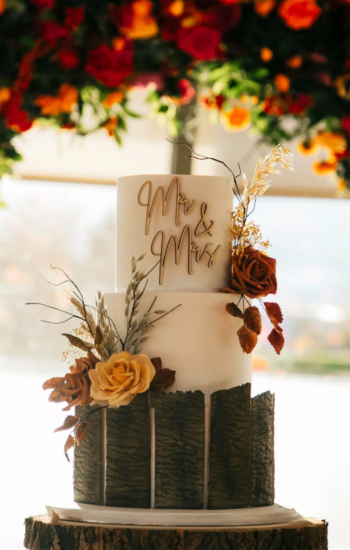 Mr and Mrs Wedding Cake Handcrafted Wedding Cake